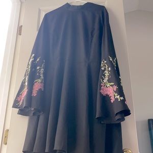 ASOS Curve Babydoll Dress Floral Bell Sleeves